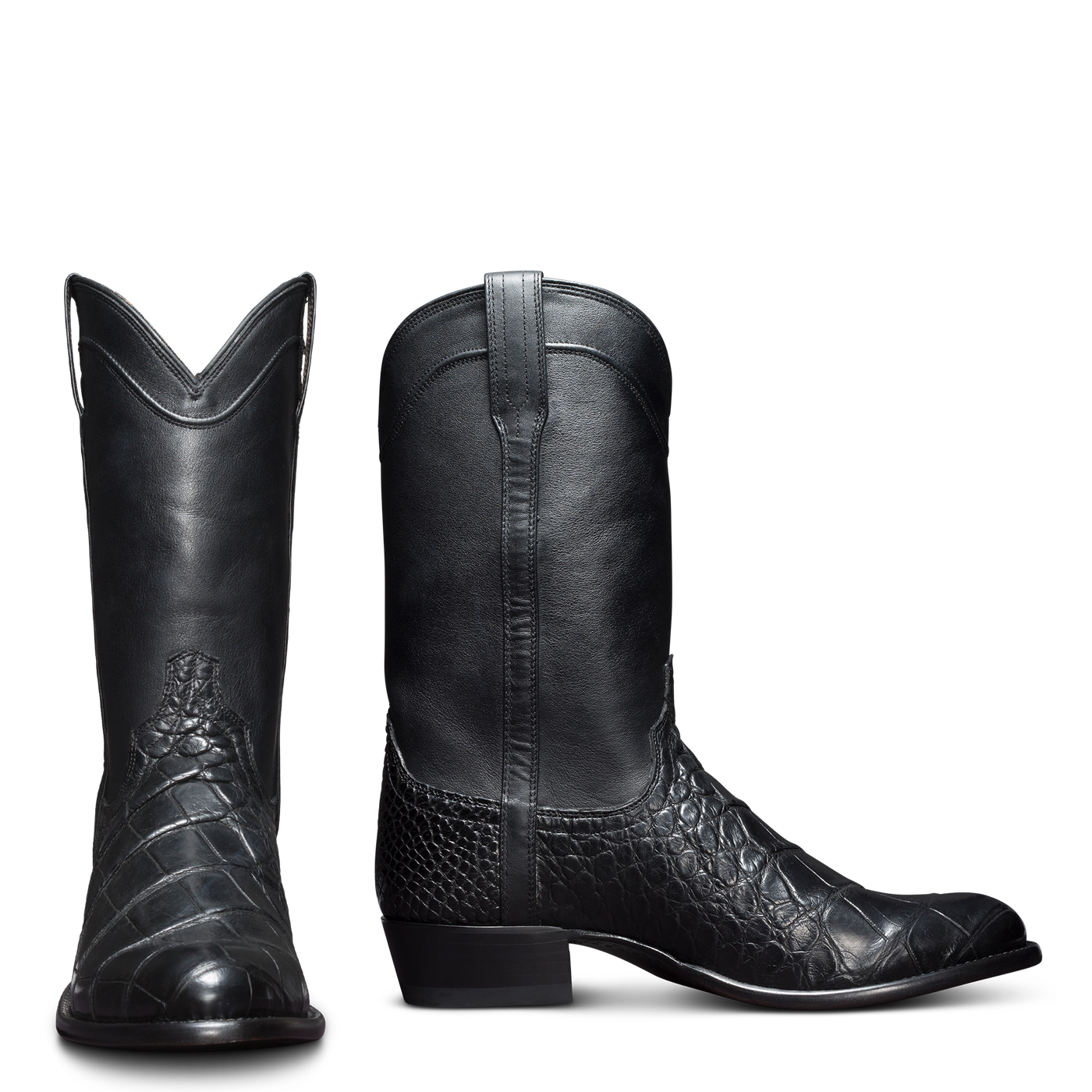 Men's Alligator Skin Cowboy Boots | The Austin - Midnight | Tecovas