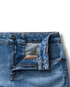 Closeup detail view of Women's High-Rise Straight Jean (II) - Light
