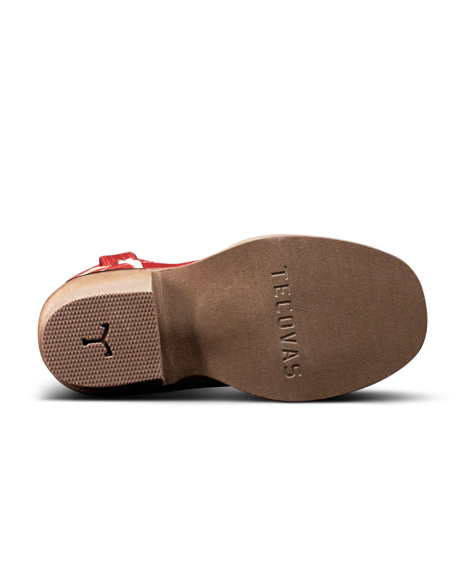 Sole view of The Annie Toddler - Scarlet on plain background