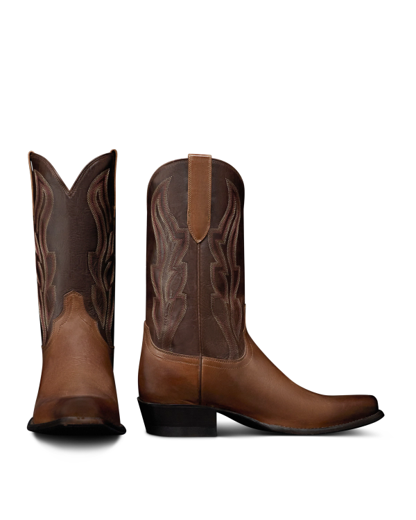 Pair view of The Warren - Vintage Tan Cowhide on plain background