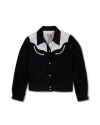 Front view of Women's Dolly Jacket - Black/White on plain background