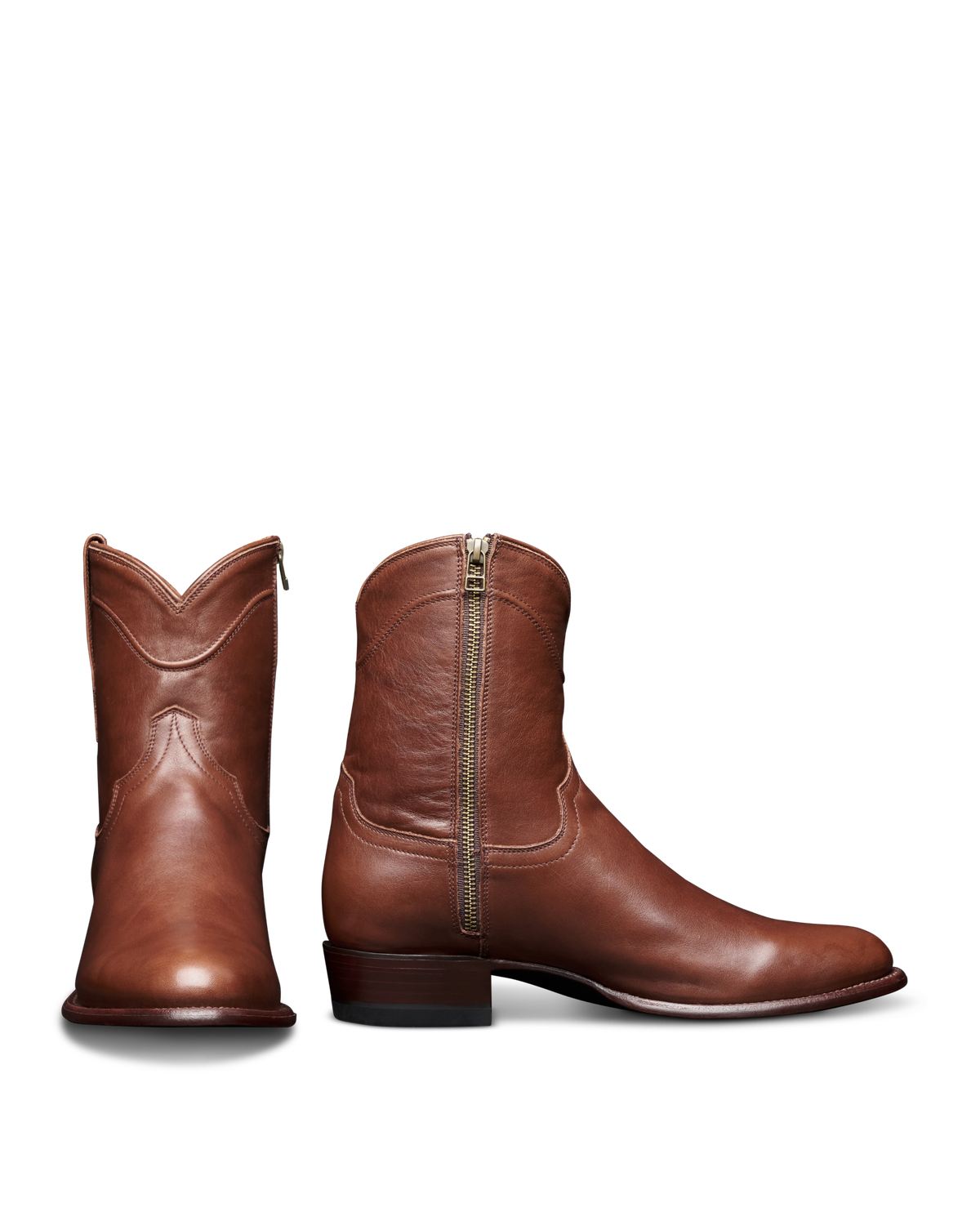 Men s Zipper Cowboy Boots Leather Zip Up Boots The Dean Scotch Tecovas