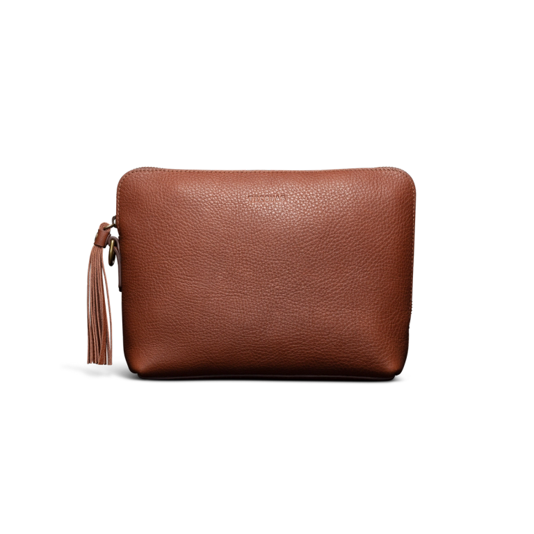 Leather Wristlet Pouch Fawn Bovine Tecovas