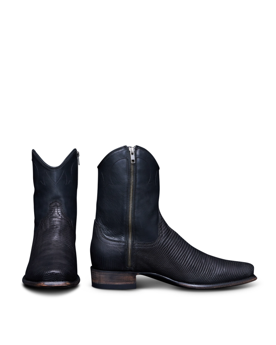 The Jack Men's Zip Boot - Black lizard | Tecovas
