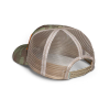 Profile view of Western Goods Five-Panel Low Profile Hat - Khaki Camo on plain background