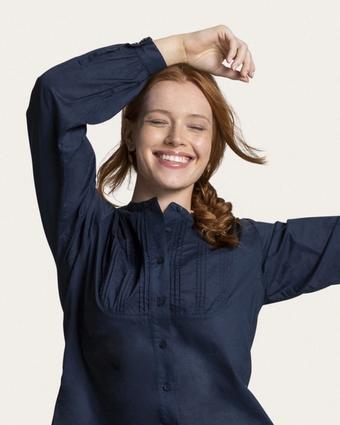 Women's Solid Button Down image