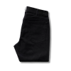 Back view of Men's Everyday Standard Jeans - Black on plain background