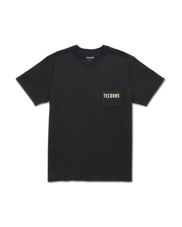 Closeup detail view of Men's the Finest Pocket T-Shirt - Black/Multi