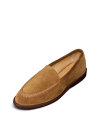 Quarterfront view of The Claire Braid - Sienna on plain background