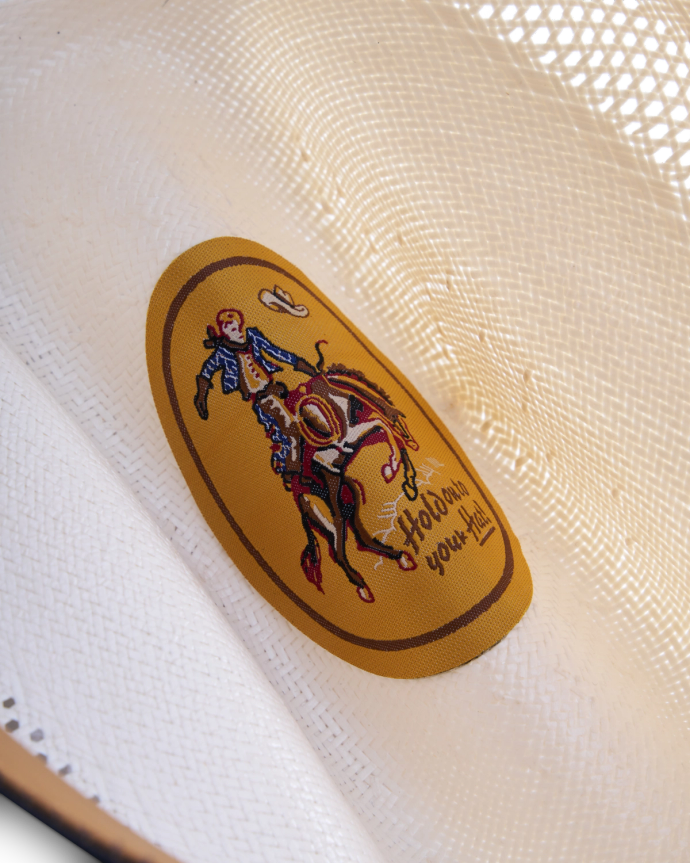 Inside view of The Cruiser Straw Cowboy Hat - Natural on plain background