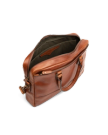 Top view of the Bartlett Slim Briefcase in Cognac
