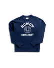 Front view of Women's Oversized Sweatshirt - Navy on plain background
