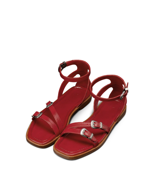 Quarterfront view of The Blakely - Cherry on plain background