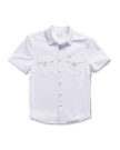 Closeup detail view of Men's Performance Western Pearl Snap SS - Classic Fit - White