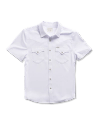 Closeup detail view of Men's Performance Western Pearl Snap SS - Classic Fit - White