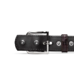 Front view of Men's Crocodile Belt - Black Cherry on plain background