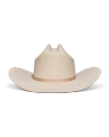 Back view of Cattleman Fur Cowboy Hat - Silverbelly on plain background