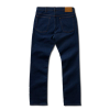 Back view of Men's Rugged Standard Jeans - Dark on plain background