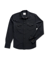 Closeup detail view of Men's Performance Western Pearl Snap LS - Classic Fit - Black