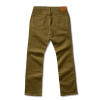 Back view of Men's Everyday Standard Jeans - Olive on plain background