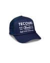 Quarterfront view of Tecovas Boots Trucker - Navy on plain background