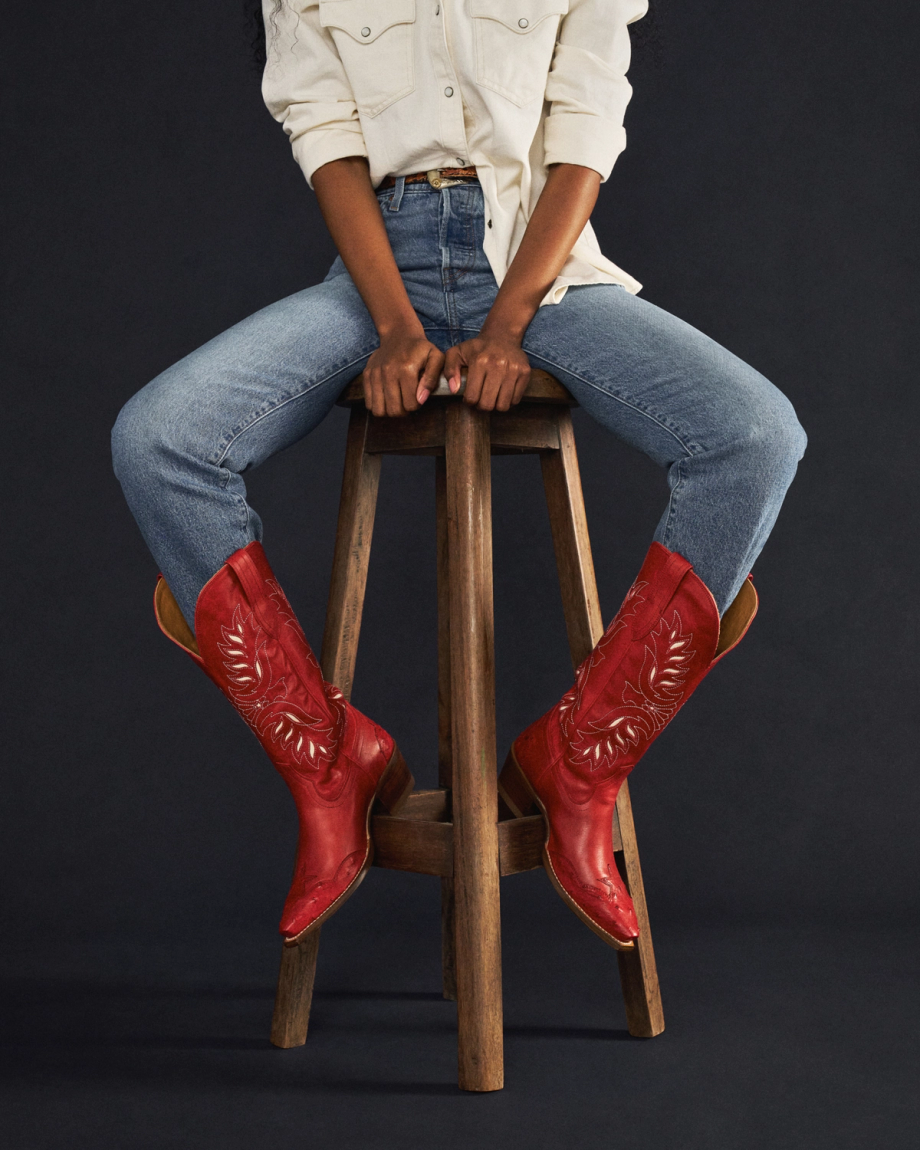 View of The Annie Eagle - Barn Red Cowhide