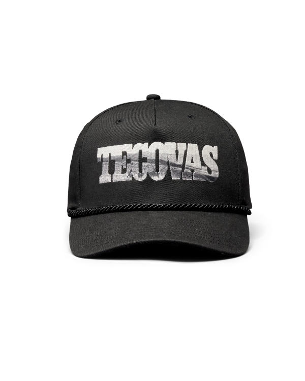 Front view of Tecovas Letter Fill Hat - Black on plain background