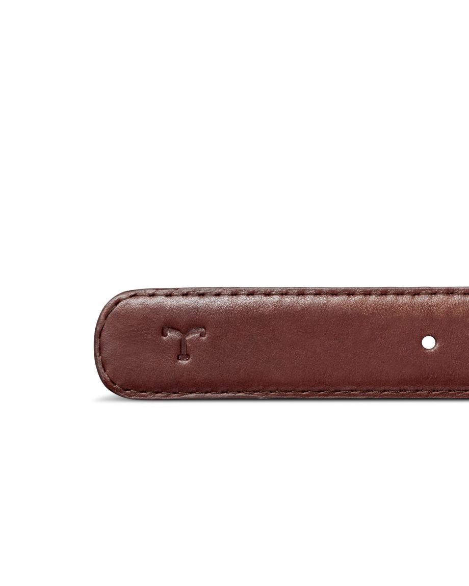Closeup view of Men's Cowhide Belt II - Hazelnut