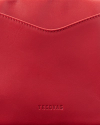 Closeup view of Horseshoe Topzip Crossbody - Crimson