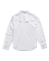 Closeup detail view of Men's Performance Western Pearl Snap LS - Classic Fit - White