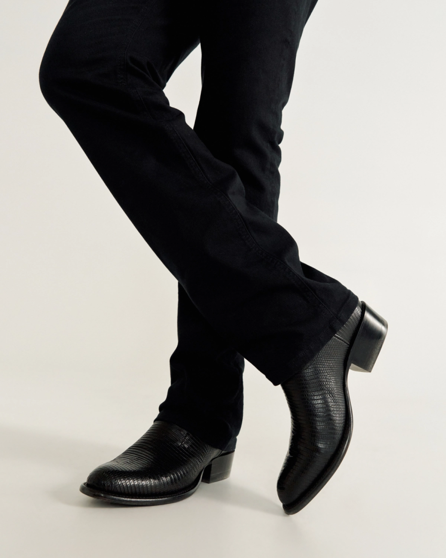 Tecovas MENS Nolan Black Teju Lizard Cowboy Boot Wayne Teju Boots | Stetson main image 3