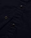 Closeup detail view of Men's Vintage Weight Sawtooth Short Sleeve Pearl Snap - Black