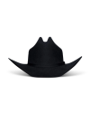 Front view of Cattleman Fur Cowboy Hat - Black on plain background