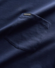 Closeup detail view of Standard Issue Pocket Tee - Navy