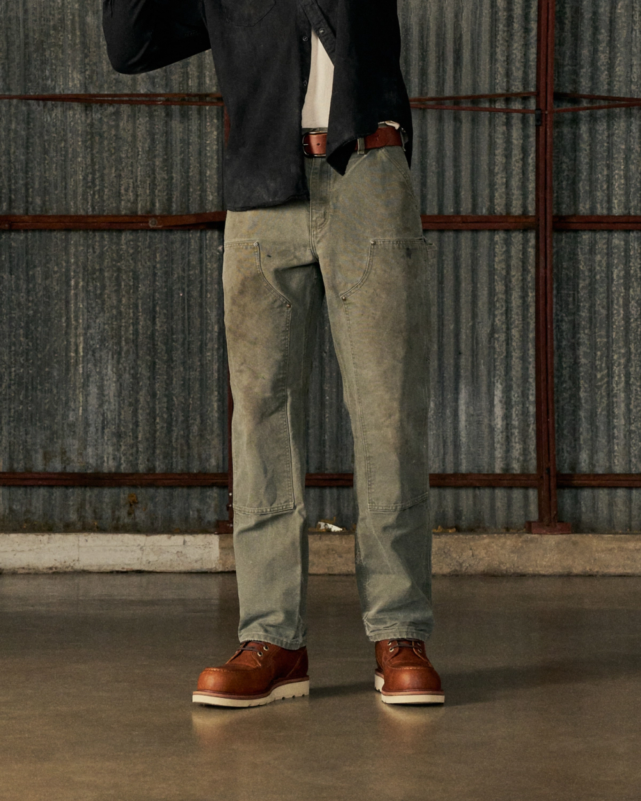 Toe view of The LH WP Moc Comp Toe Work Boot - Saddle Cowhide on plain background