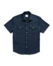 Closeup detail view of Men's Performance Western Pearl Snap SS - Navy