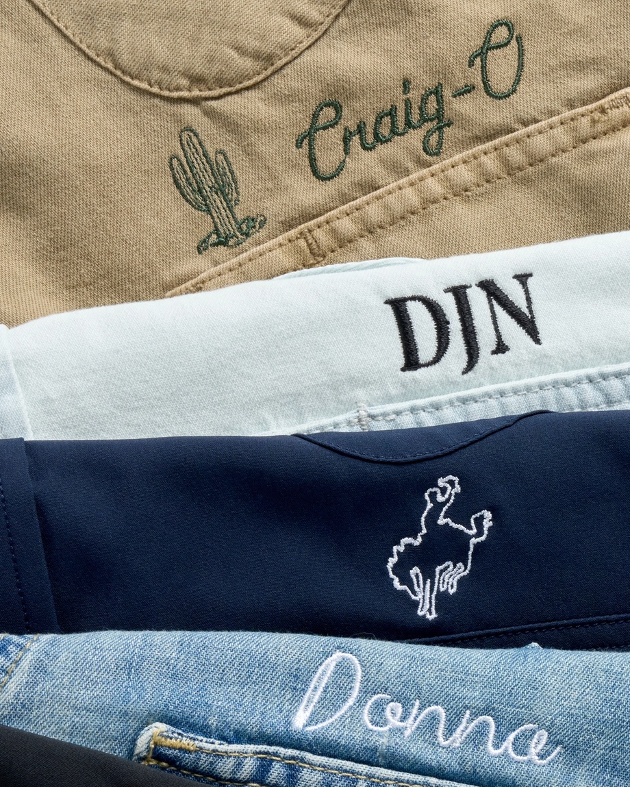 women's western shirt custom embroidery options