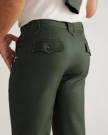 Back view of Men's Tecovas X H Bar C Birthday X Pant - Green on model