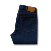 Back view of Men's Rugged Standard Jeans - Dark on plain background