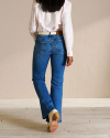 Back view of Women's Mid-Rise Bootcut Jeans - Medium on model