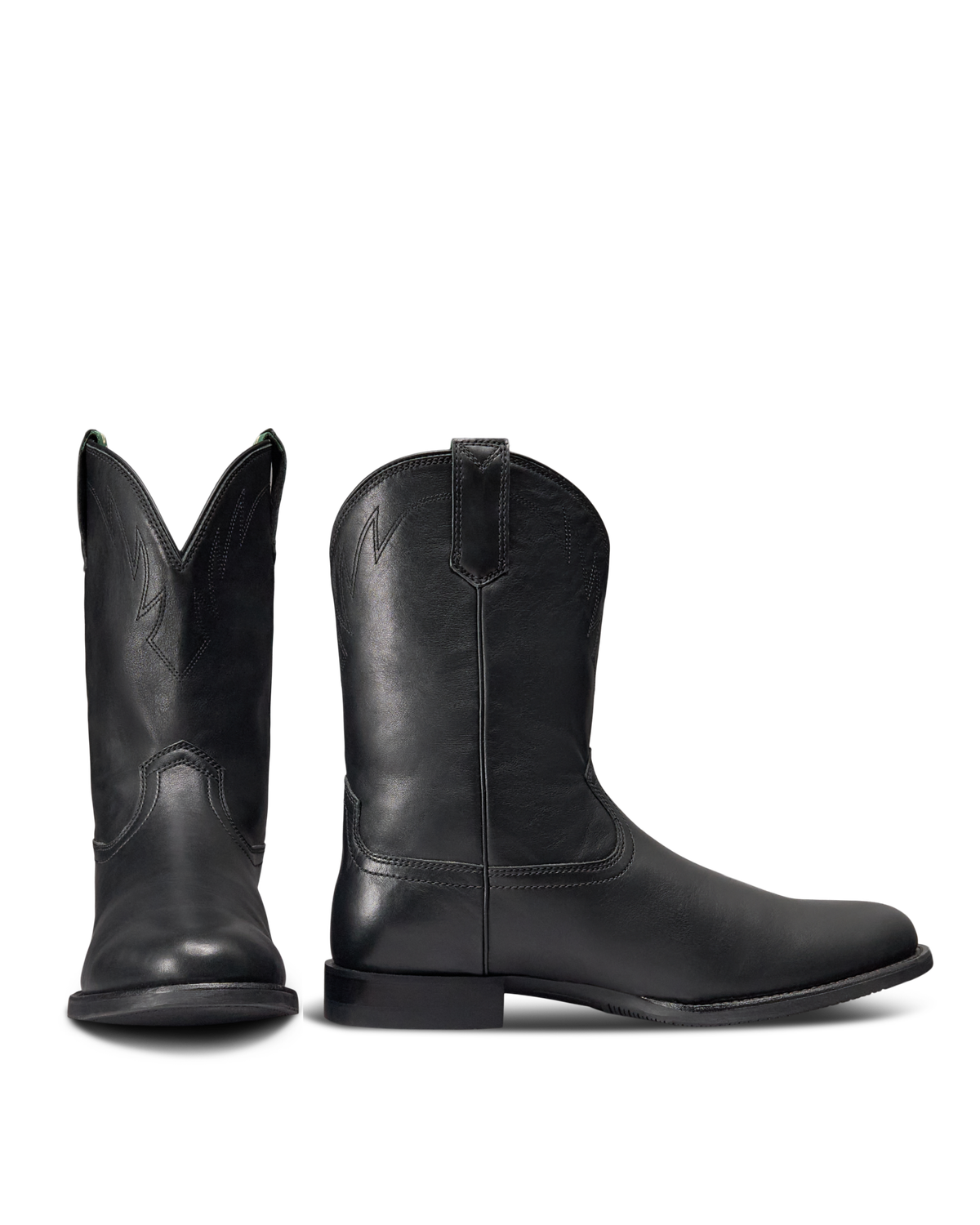 The Glen in Midnight Cowhide - Men's Roper Boot | Tecovas