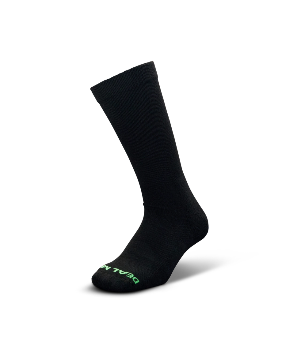 View of Deal Me In Mid Calf Sock - Black / Gamblers Green Black/Gamblers Green Polyester/Spandex