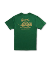 Back view of Men's Howdy Armadillo Tee - Green / Khaki on plain background