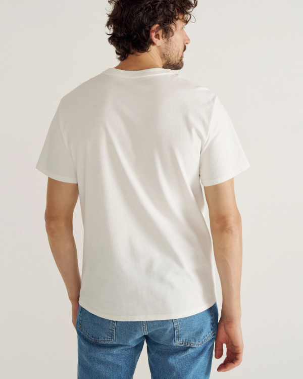 Closeup view of Standard Issue Pocket Tee - Bone