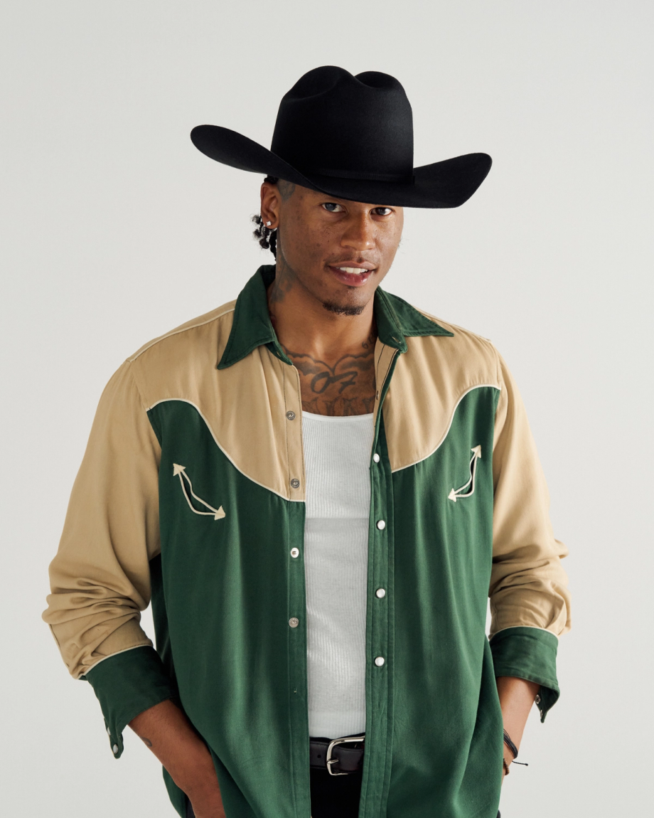 View of Cattleman Wool Cowboy Hat - Black