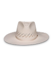 Front view of The Belle Straw Cowgirl Hat - Natural on plain background