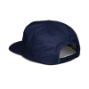 Quarterfront view of Quality Made Five-Panel Twill Hat - Navy on plain background