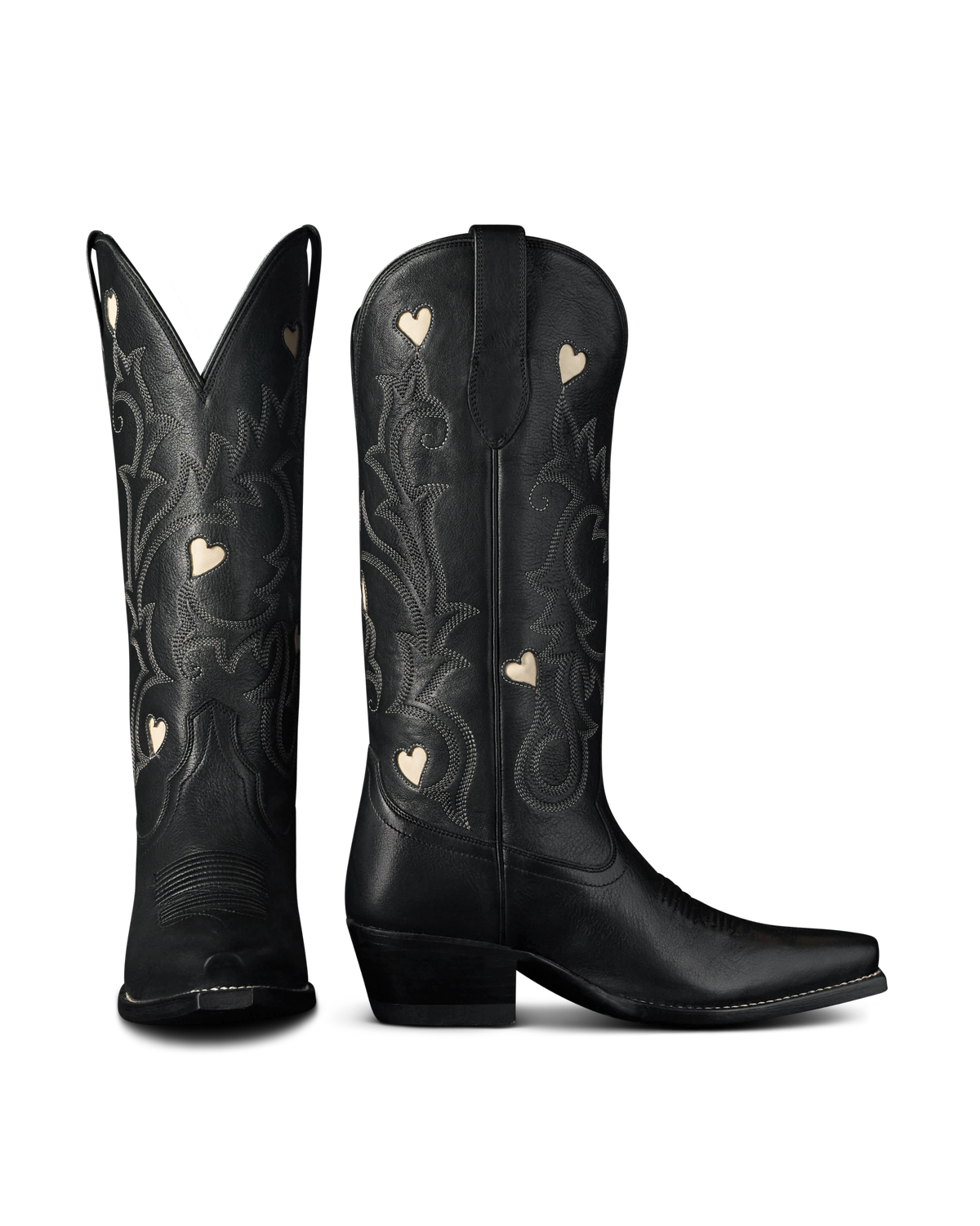 Annie's Black Devote 500枚限定 The Annie in Midnight Hearts Cowhide - Women's Cowgirl Boot | Tecovas