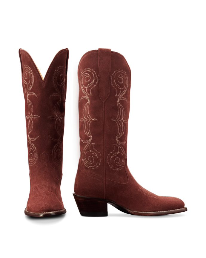 Pair view of The Jane - Brick Suede on plain background