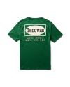 Closeup detail view of Men's Oval Tecovas Logo Pocket Tee - Green/Bone